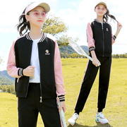 少女大童秋装两件套洋气初，中学生14岁休闲运动套装，13宽松16韩版15