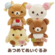 日本轻松熊rilakkuma松弛熊甜点(熊甜点，)装扮公仔玩偶礼物布娃娃