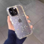 闪粉星星女神款iPhone15ProMax的手机壳适用苹果14Pro透明13高级感12网红11pm硅胶ip简约防摔套
