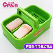 大块雕牌手提香皂盒大号肥皂盒，手工皂盒多层两三格，沥水彩皂盒韩国