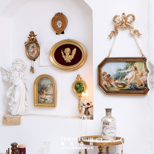复古欧式天使浮雕树脂相框，画框家居民宿，墙面装饰照片墙壁挂组合