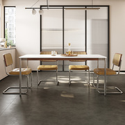 家用餐桌德利丰岩板轻奢现代简约小户型餐桌椅，组合2023侘寂风