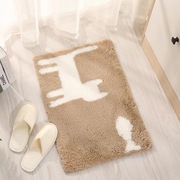 长毛加厚地垫地毯可爱日本配套方垫入门浴室卫生房间吸水防滑脚垫