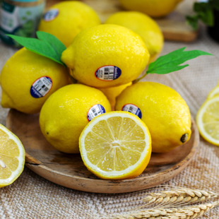 正宗进口美国新奇士柠檬10个新鲜水果皮薄清香多汁一级黄柠檬