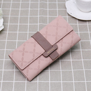 2023女士长款钱包卡包一体韩版清新三折叠手拿包皮夹时尚甜美