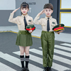 儿童演出服小学生合唱服海陆空军装，警察制服男女童，红歌升旗手服装
