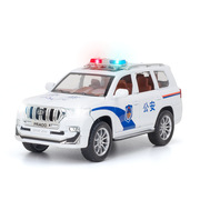 车致1/24丰田霸道普拉多合金车模型仿真警车儿童玩具车小汽车礼物