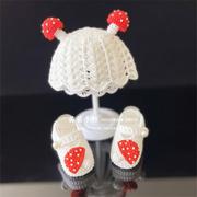 宝宝帽子可爱超萌韩版春夏季手工编织男女婴儿蘑菇帽子公主帽