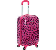 rockland女士旅行箱甜美印花硬面拉杆箱20寸登机豹纹，行李箱时尚款