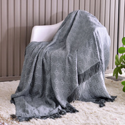 +棉竹纤维北欧流苏毛毯空调z毯子毛巾被单双人沙发毯午睡盖毯