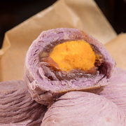 百饼园 福州特色糕点零食伴手礼 香芋蛋黄酥紫薯开口笑 礼盒6枚装