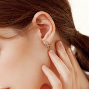 纯银耳扣耳圈女耳环2023高级感耳饰小众设计感圈圈耳钉