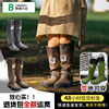 雨鞋日本野鸟协会秋冬儿童雨鞋可折叠水靴宝宝可爱女童防滑水鞋女