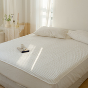 纯色全棉夹棉绗缝床笠学生，宿舍1.8m纯棉，床垫保护套可机洗床罩防滑