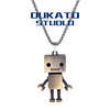 dukato土酷嘻哈蹦迪，镶嵌机器人钛钢，项链男女情侣吊坠