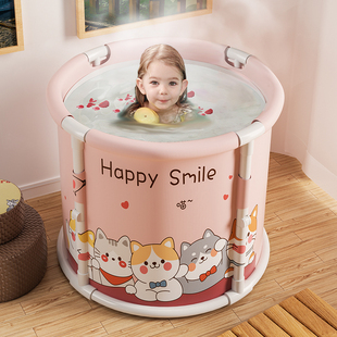 儿童泡澡桶可折叠家用新生儿宝宝保温洗澡桶婴儿可坐可游泳沐浴桶