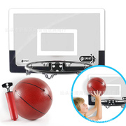 跨境东南亚透明PC篮球板悬挂免打孔挂墙室内儿童篮板篮筐25CM带球