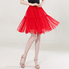 红色显瘦纱裙女半身裙短裙，蓬蓬裙超大摆网纱裙，蛋糕裙广场舞跳舞裙