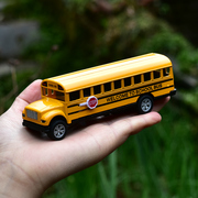 回力合金车校车巴士，公交汽车模型，宝宝巴士儿童玩具幼儿园生日