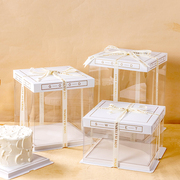 透明生日蛋糕盒子包装盒零食礼物礼盒，品空八寸6寸8六10高空箱子级