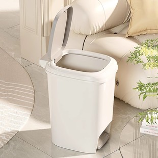 垃圾桶家用2024卫生间厕所带盖厨房客厅卧室脚踏式大容量纸篓