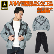 美军公发原品ARMY IPFU体能训练服外套PT夹克灰色复古工装训练裤