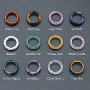 天然玛瑙石紫晶跑环指环，戒指古风文玩手串配饰，跑圈18-20mm内径