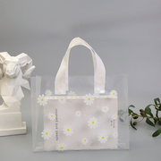 透明小花塑料化妆品包装袋手提袋服装袋袋服装店袋子LOGO