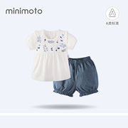小米米儿童短袖套装宝宝衣服夏季休闲两件套小孩短裤上衣女童装