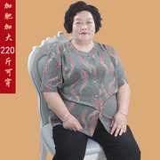 200-300斤特大码中老年女装胖太太短袖奶奶衬衫，妈妈夏装加肥上衣