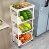厨房蔬菜置物架收纳筐，落地式可移动神器多层菜篮多功能家用储菜筐