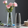 轻奢玻璃花瓶摆件现代简约客厅透明水培插花瓶北欧式餐桌装饰创意