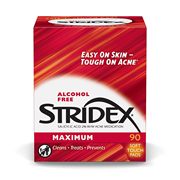 美国Stridex水杨酸棉片祛痘粉刺闭口收毛孔90片去油清洁片