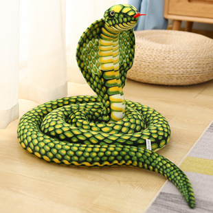 仿真蛇眼镜蛇假蛇毛绒玩具蛇整蛊道具恶搞风水公仔儿童玩具蛇创意