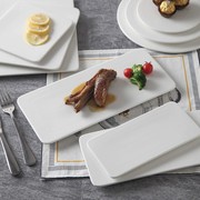 陶瓷盘子长方形寿司摆盘蛋糕牛排，盘西餐餐盘平板，烘焙餐具创意纯色