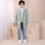 韩版童装2022秋冬加厚中长款儿童羽绒棉服，短男女童中小童冬装