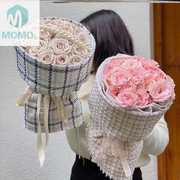 小香风包花神器包花材料，布艺diy手工，玫瑰鲜花束包装材料珍珠网纱