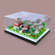 亚克力展示盒适用苏州园林内院建筑，拼装积木防尘收纳模型透明盒子
