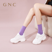 GNC隐形内增高老爹鞋24春龙年增高小个子舒软真皮休闲运动鞋