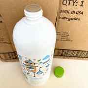 美国甘尼克babyganics宝宝奶瓶，果蔬清洗剂清洁液补充替换装946ml