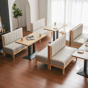 奶茶店咖啡厅酒吧清吧西餐厅桌椅，组合冷饮店休息区实木卡座沙发