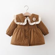 童装0-1-2-3岁4女宝宝冬装外套女童洋气公主棉衣加厚婴儿秋冬服装