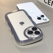 高级感自带镜头膜波浪纹苹果14手机壳iPhone1312全包Pro高端max个性plus时尚11粉色xs女生xr十四简约