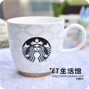 韩国星巴克杯子常态经典女神logo骨瓷杯男士情侣咖啡杯超轻马克杯