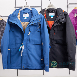 秋冬季Columbia哥伦比亚男户外热能保暖防水透气冲锋衣外套XE1486