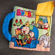 马戏团小丑 婴幼儿布书宝宝躲猫猫机关响纸0-3岁撕不烂亲子布玩具