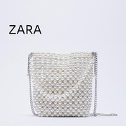 zarahome女包珍珠包2023单肩斜挎珍珠，包小众(包小众，)款手拎逛街包包