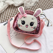 韩版儿童包包女童斜挎包时尚公主女孩宝宝可爱小兔子亮片单肩背包