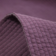 外套服装加厚布料棉棉条紫色砂洗皱绗细袍瓦裙子夹面料纯棉秋冬