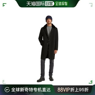 香港直邮潮奢yvessalomon男士，水貂领双面羊毛羊绒大衣